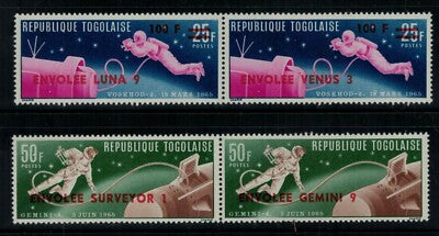 Togo 564a, 566a MNH US-USSR Space Achievements pairs ZAYIX 032122S57M