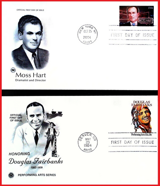 US FDCs Collection Movie Stars & Directors, Moss Hart / Fairbanks ZAYIX 1003SM35