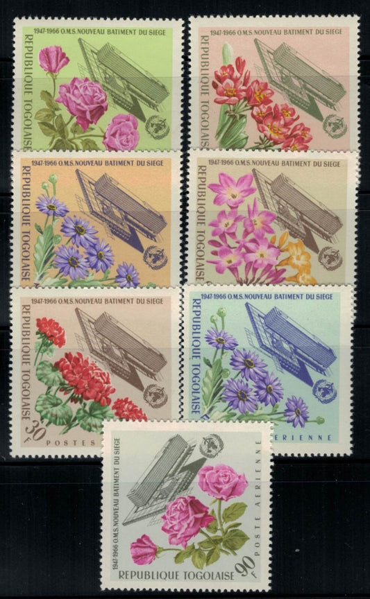 French Africa - Togo 558-562, C52-C53 MH WHO U.N. Roses Flowers ZAYIX 032122S55