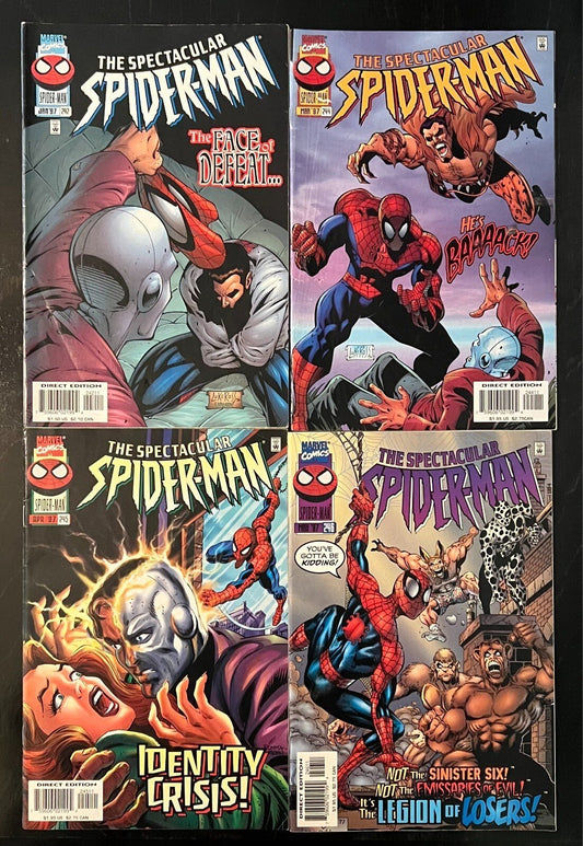 The Spectacular Spider-Man #242, 244, 245, 246, 254 1997 Marvel Zayix Comics