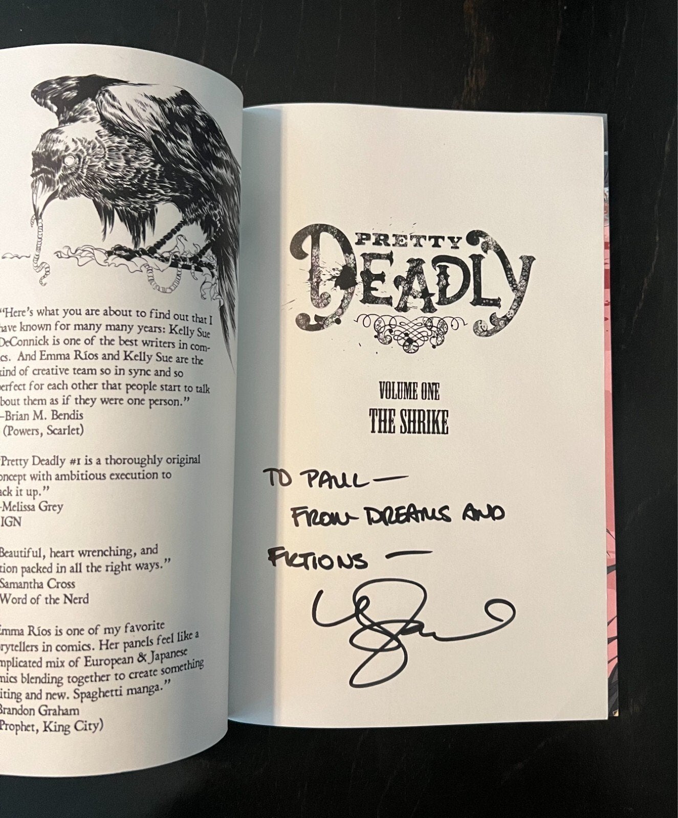 Pretty Deadly 1 Signed By Kelly Sue DeConnick Image Comics ZAYIX COMICS