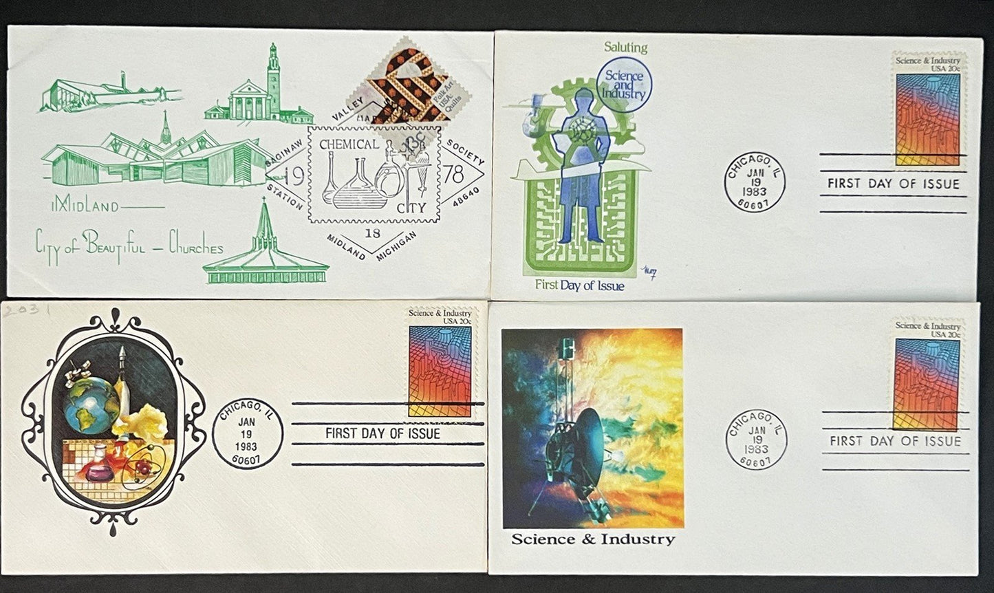 Chemistry, Science & Industry FDC Collection of 34 Zayix 0825M3671