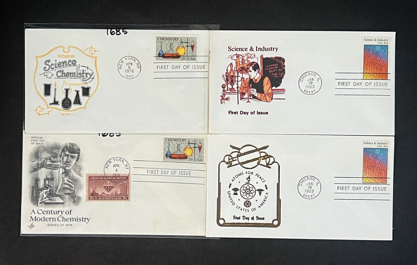 Chemistry, Science & Industry FDC Collection of 34 Zayix 0825M3671