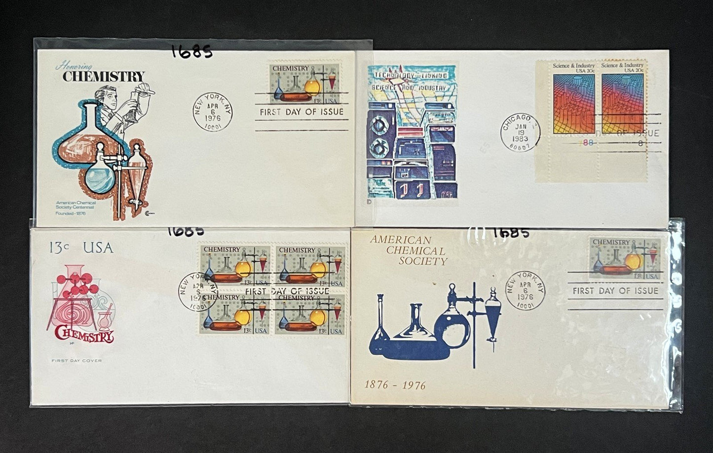 Chemistry, Science & Industry FDC Collection of 34 Zayix 0825M3671