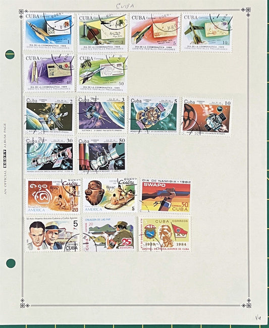 Cuba Stamp Collection of 360 Stamps Topicals on 16 Album Pages ZAYIX 0825BB3702