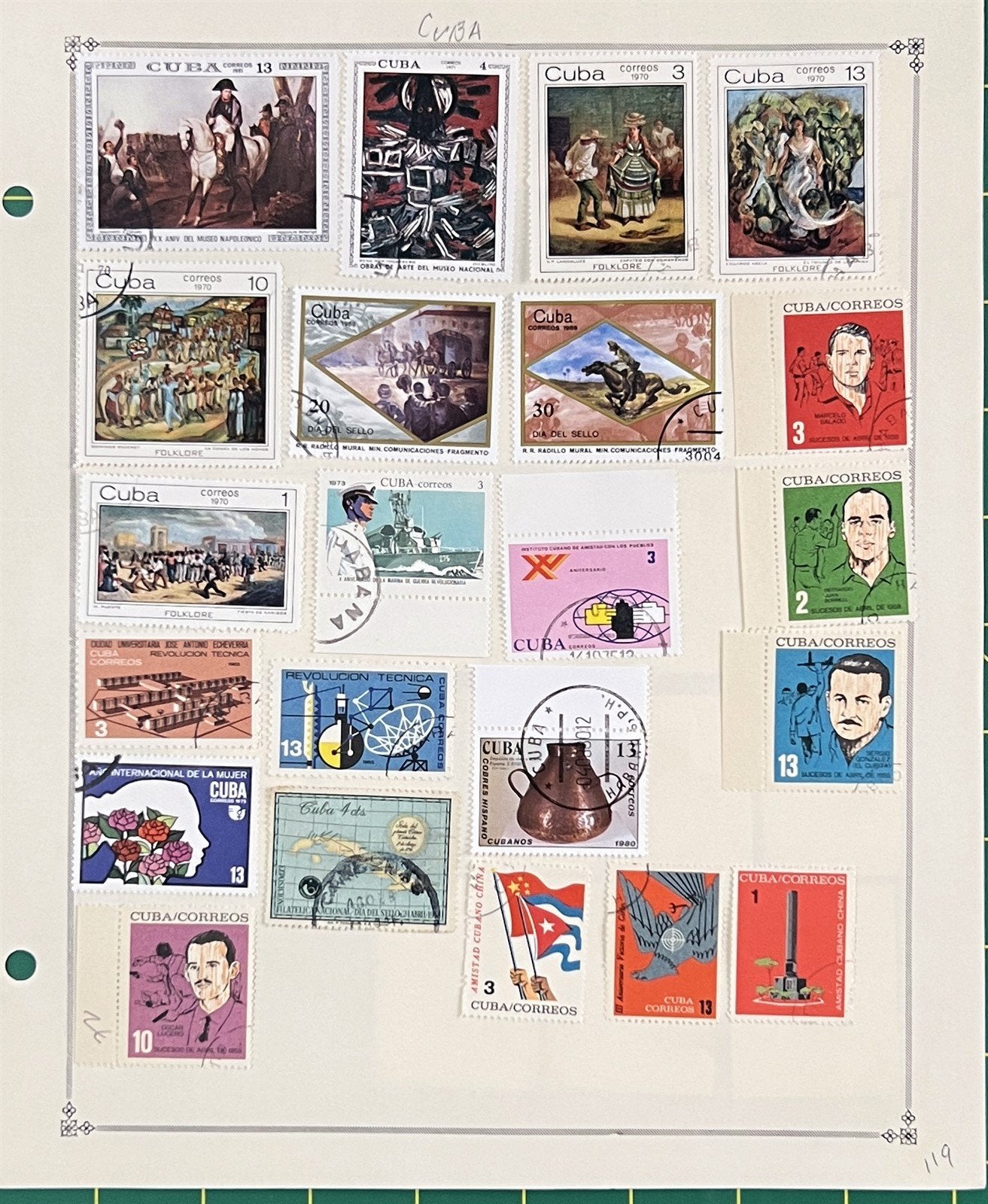 Cuba Stamp Collection of 360 Stamps Topicals on 16 Album Pages ZAYIX 0825BB3702