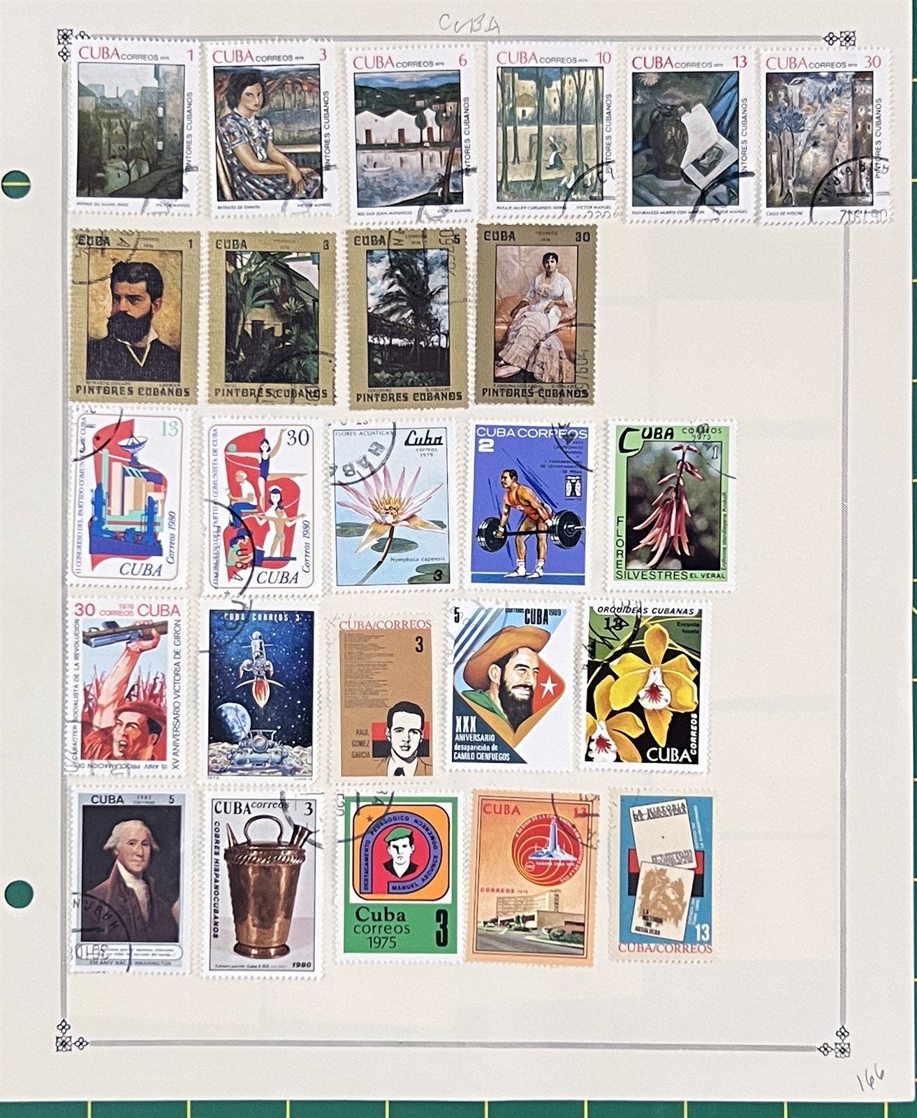 Cuba Stamp Collection of 360 Stamps Topicals on 16 Album Pages ZAYIX 0825BB3702