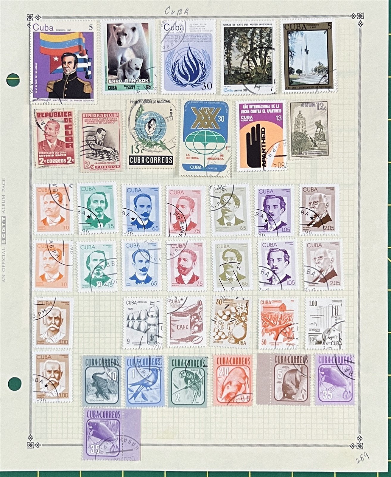 Cuba Stamp Collection of 360 Stamps Topicals on 16 Album Pages ZAYIX 0825BB3702