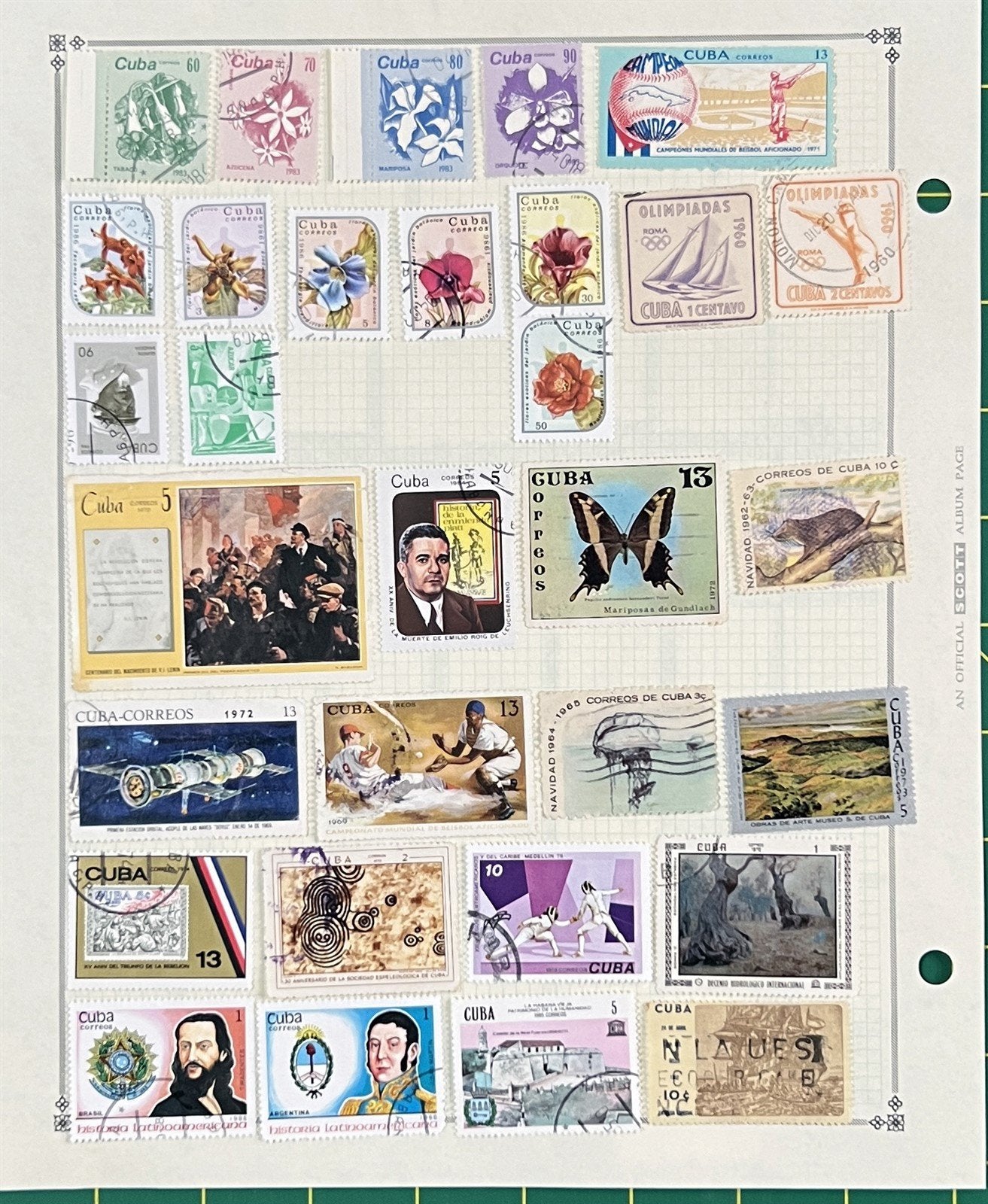 Cuba Stamp Collection of 360 Stamps Topicals on 16 Album Pages ZAYIX 0825BB3702