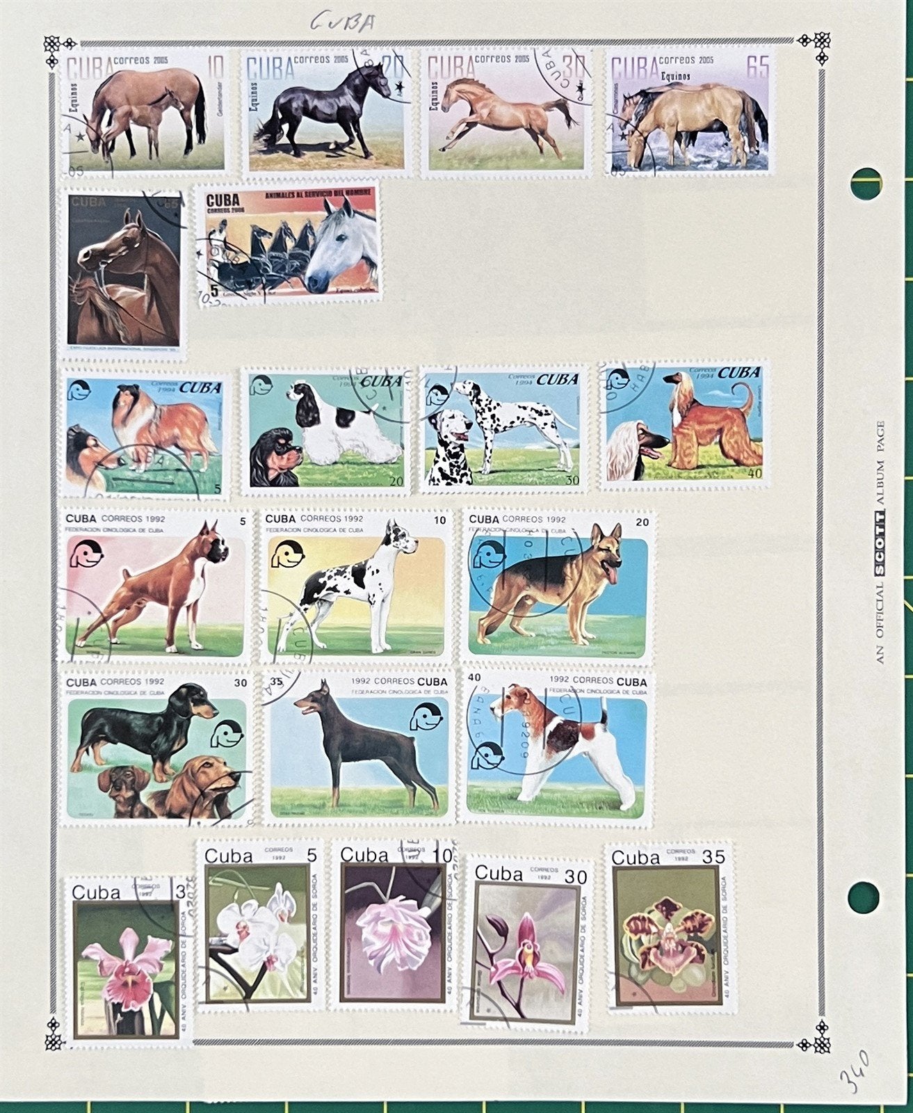 Cuba Stamp Collection of 360 Stamps Topicals on 16 Album Pages ZAYIX 0825BB3702