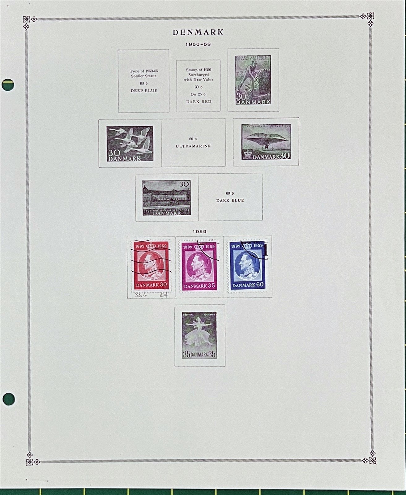 Denmark Stamp Collection of approximately 140 Stamps Scott Album Pages ZAYIX 0825BB3703