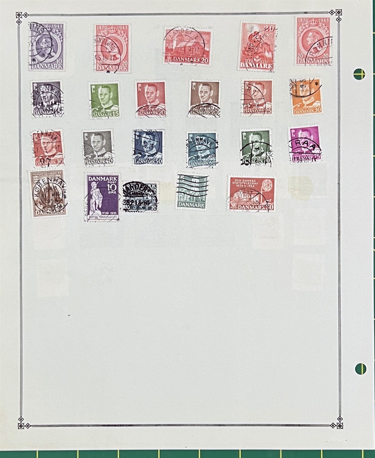 Denmark Stamp Collection of approximately 140 Stamps Scott Album Pages ZAYIX 0825BB3703