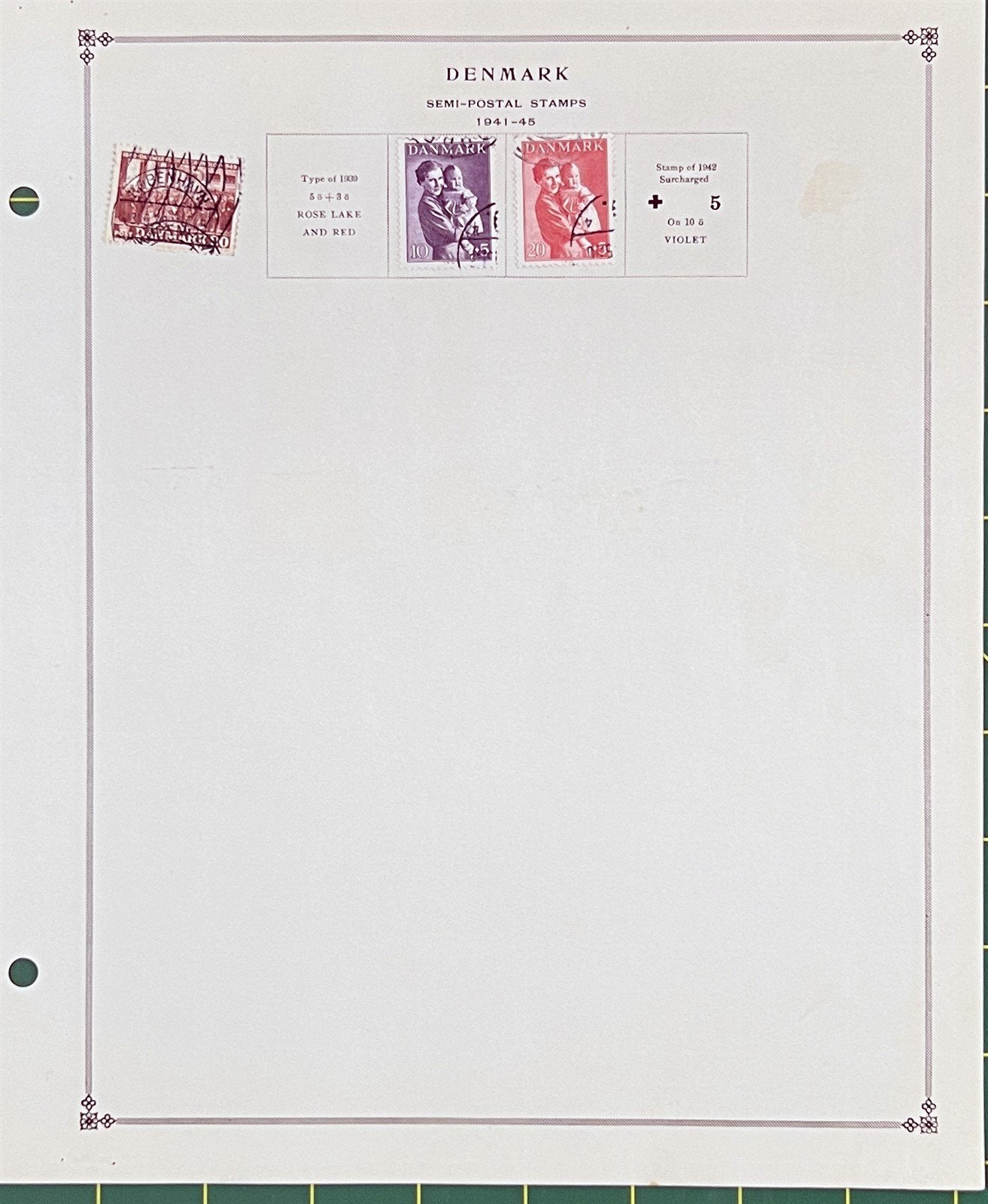 Denmark Stamp Collection of approximately 140 Stamps Scott Album Pages ZAYIX 0825BB3703