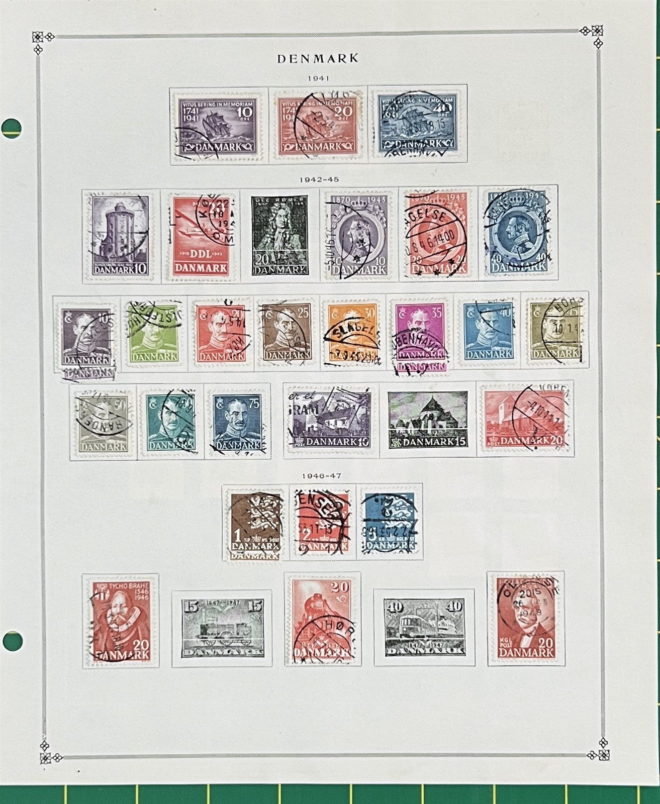 Denmark Stamp Collection of approximately 140 Stamps Scott Album Pages ZAYIX 0825BB3703