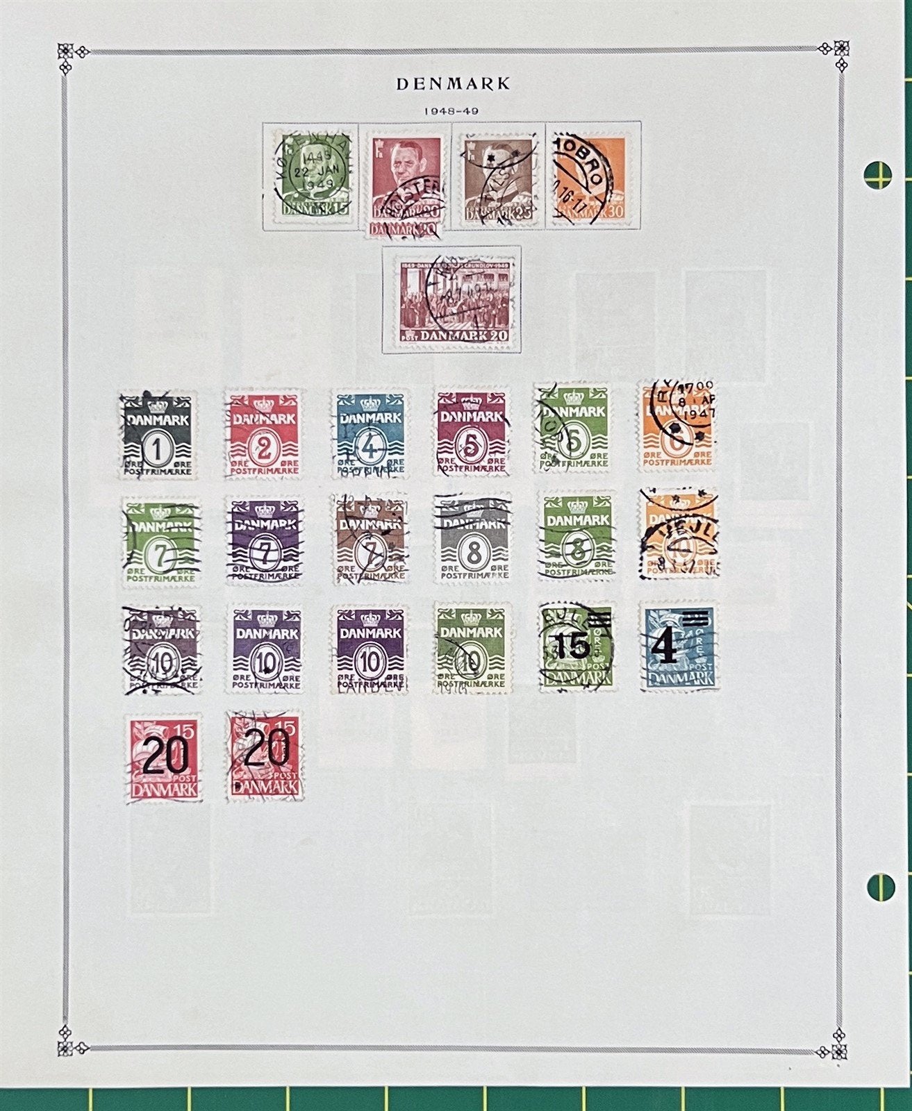 Denmark Stamp Collection of approximately 140 Stamps Scott Album Pages ZAYIX 0825BB3703