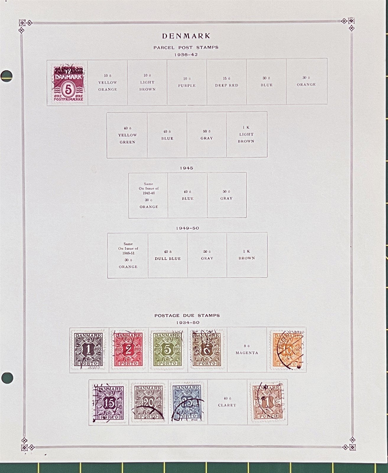 Denmark Stamp Collection of approximately 140 Stamps Scott Album Pages ZAYIX 0825BB3703
