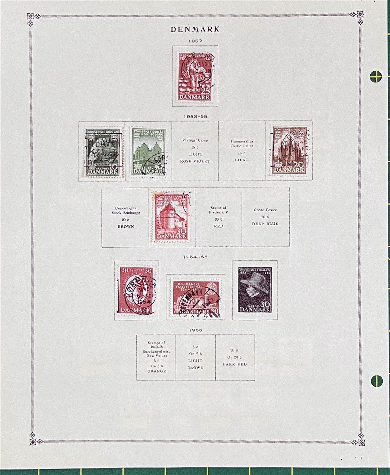 Denmark Stamp Collection of approximately 140 Stamps Scott Album Pages ZAYIX 0825BB3703