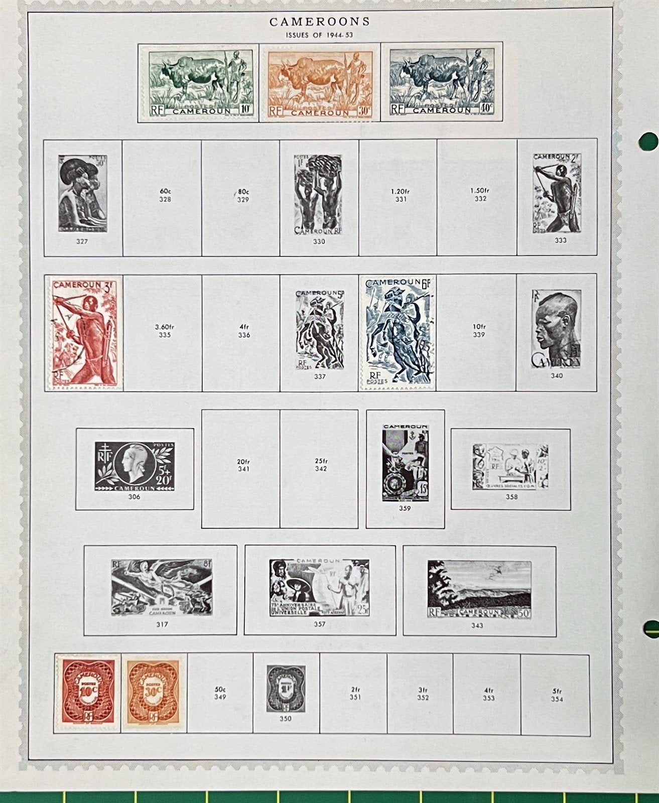 Camerooons 4 Album Page Small Stamp Collection Mint & Used ZAYIX 0825BB3706