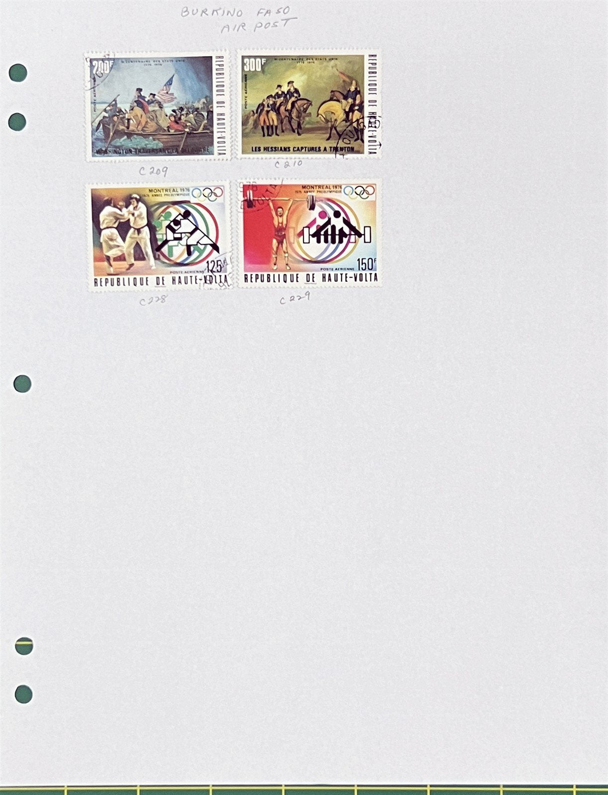 Burkino Faso Stamp Collection on Homemade Album Pages ZAYIX 0825BB3708