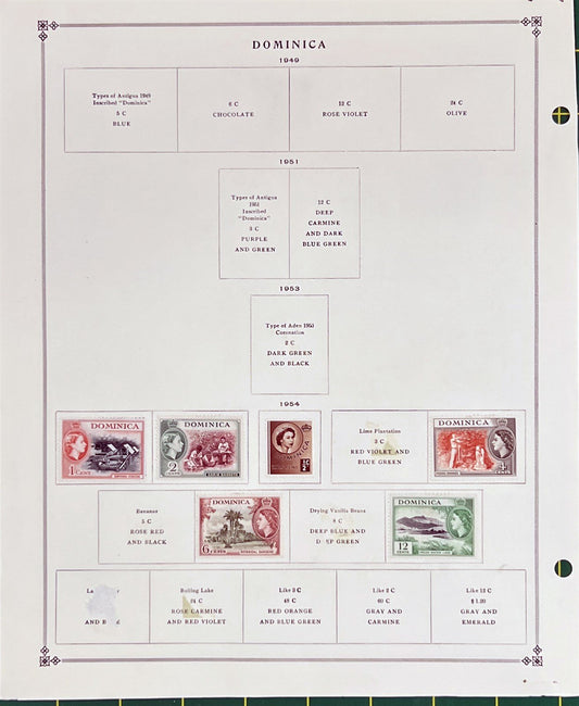 Dominica 1885-1957 Stamp Collection on Minkus Album Pages ZAYIX 0825BB3709