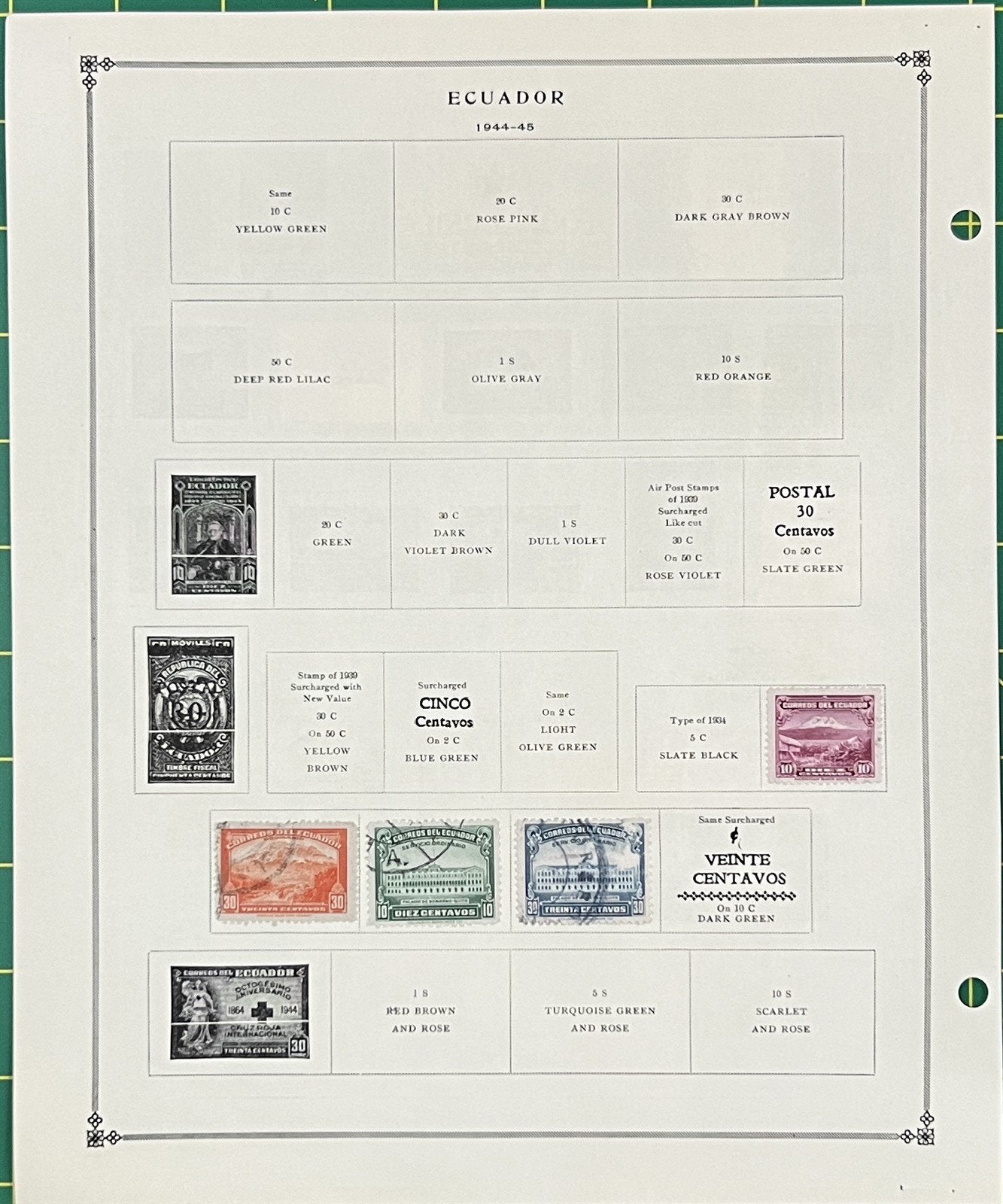 Ecuador Mint & Used Stamp Collection Album Pages & Glassine ZAYIX 0825BB3710