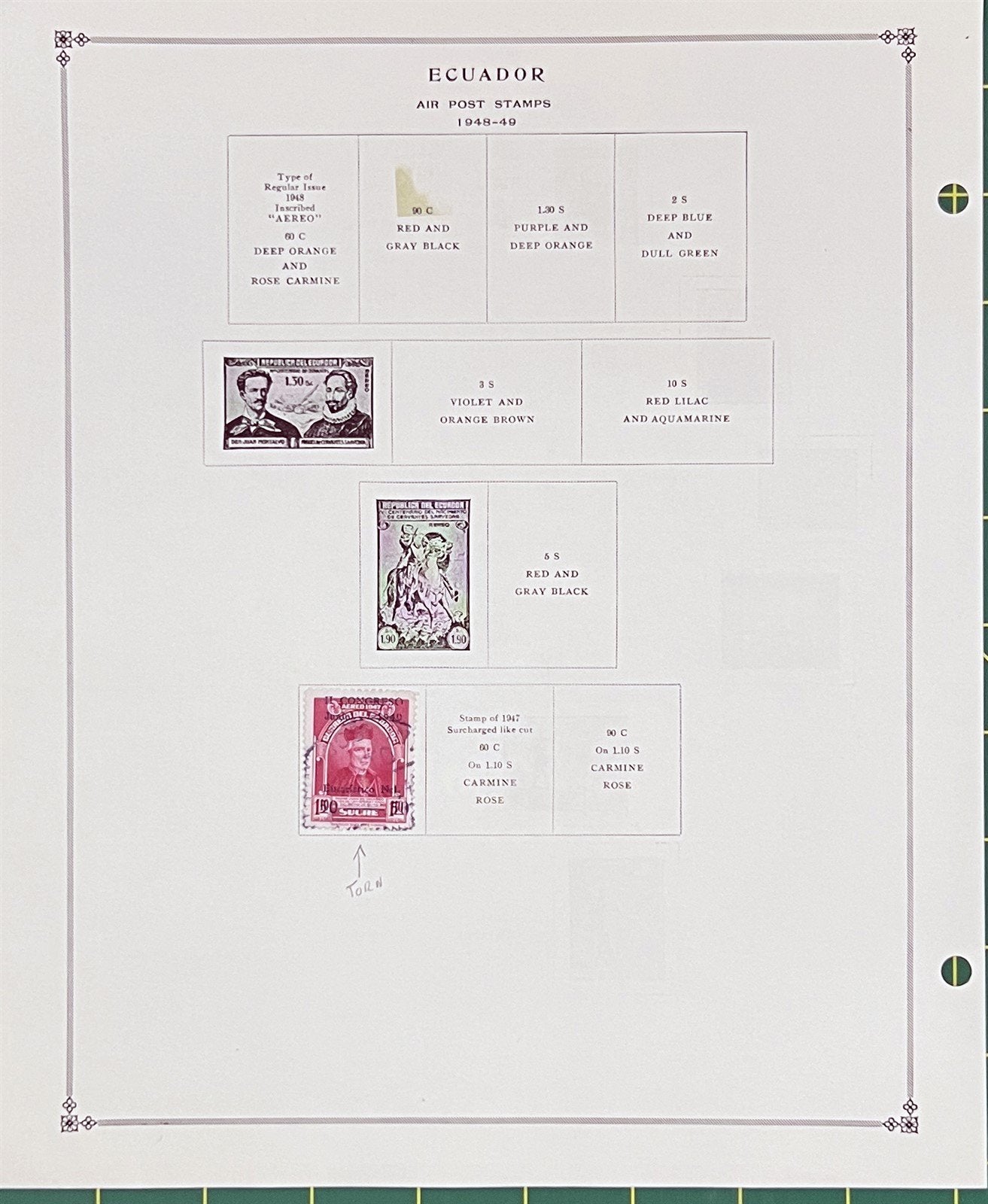 Ecuador Mint & Used Stamp Collection Album Pages & Glassine ZAYIX 0825BB3710