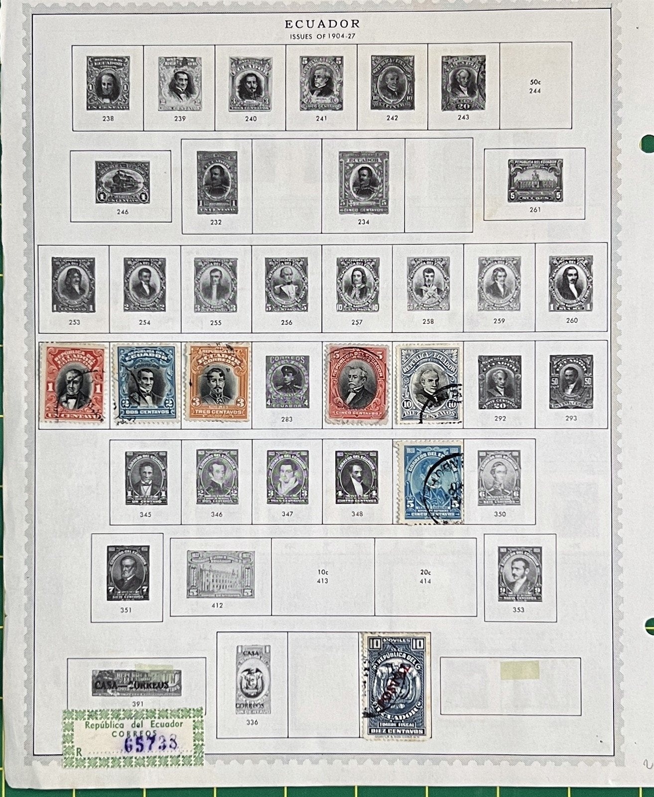 Ecuador Mint & Used 1872-1958 Stamp Collection on Album Pages ZAYIX 0825BB3713