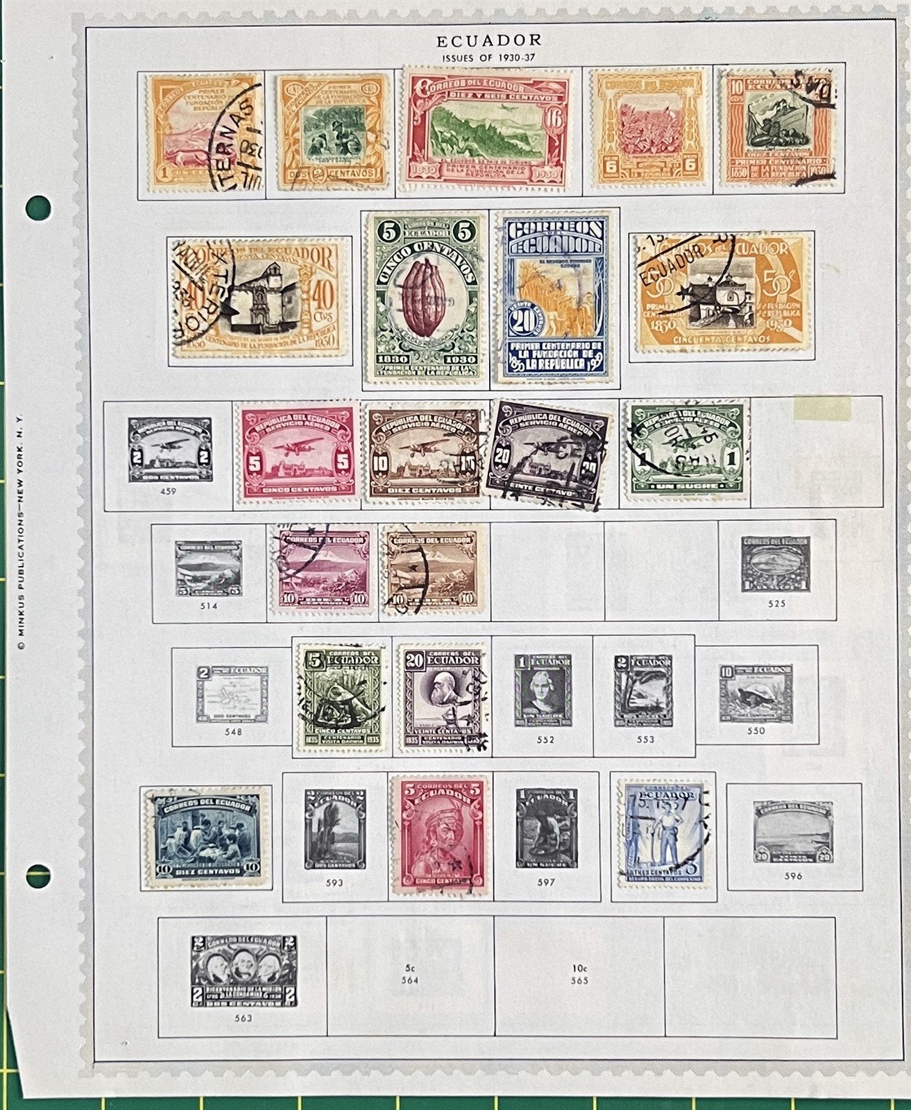 Ecuador Mint & Used 1872-1958 Stamp Collection on Album Pages ZAYIX 0825BB3713