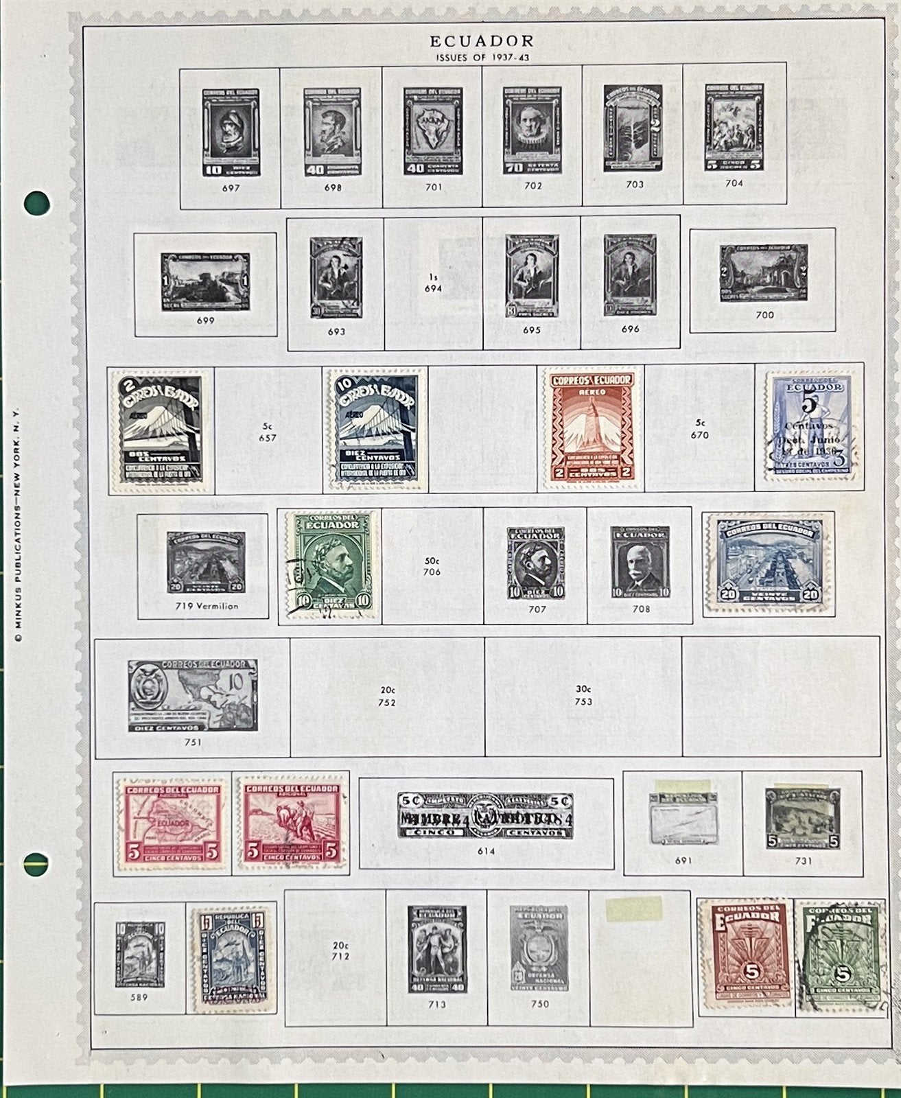 Ecuador Mint & Used 1872-1958 Stamp Collection on Album Pages ZAYIX 0825BB3713