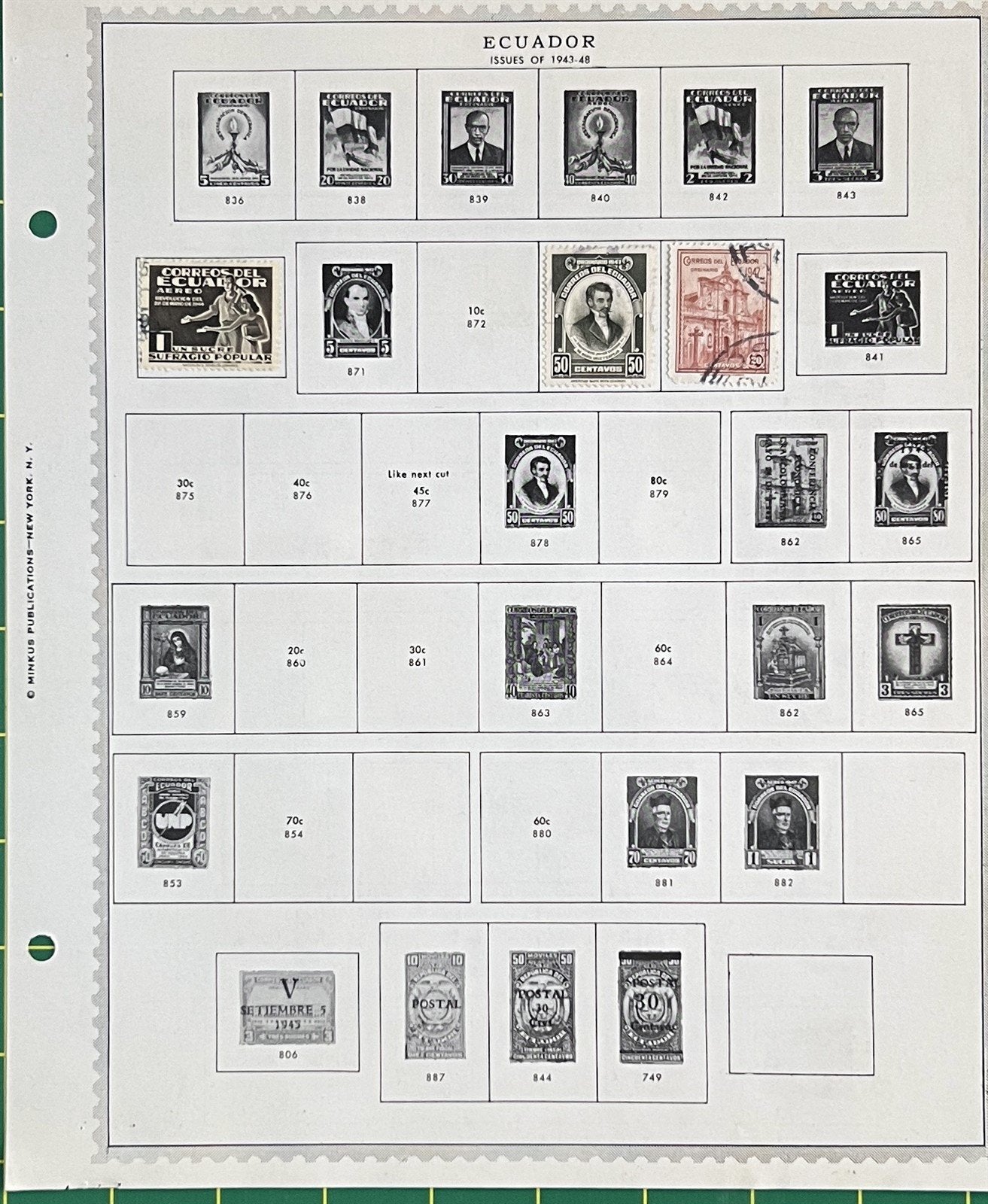 Ecuador Mint & Used 1872-1958 Stamp Collection on Album Pages ZAYIX 0825BB3713