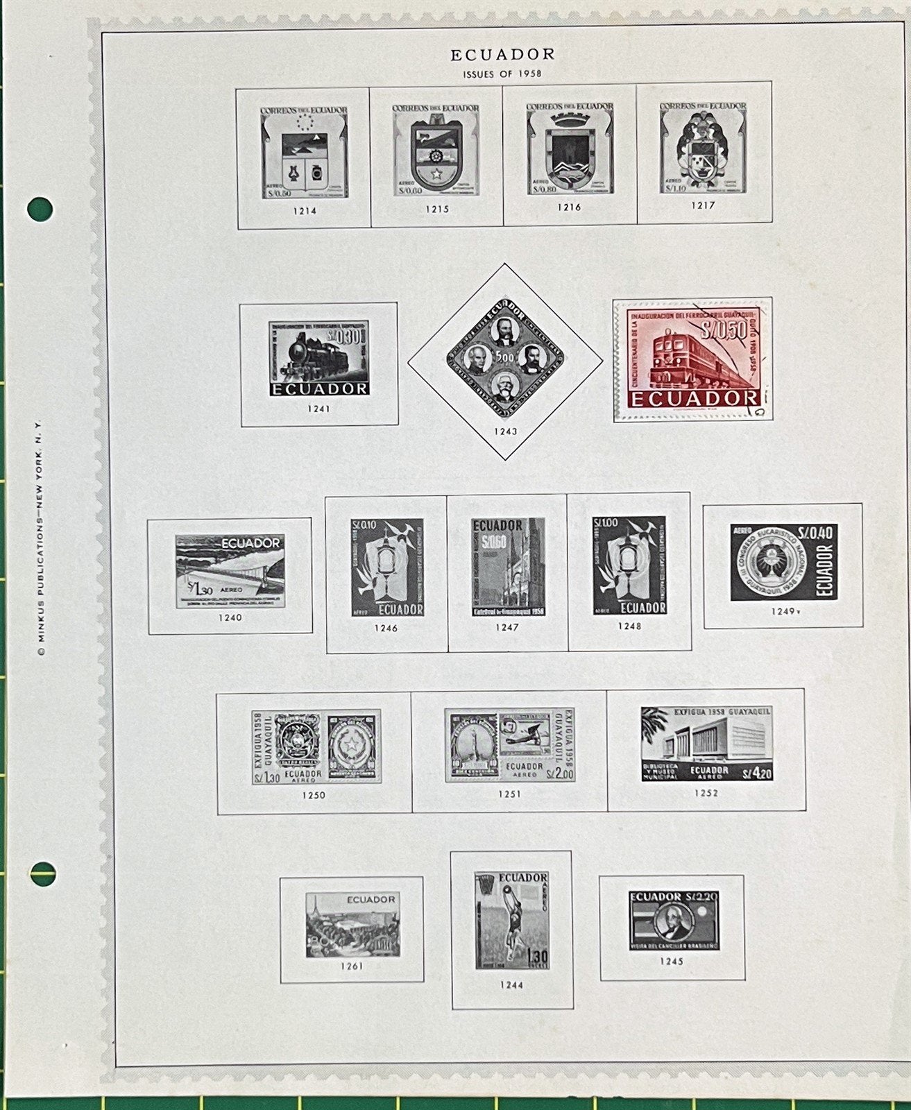 Ecuador Mint & Used 1872-1958 Stamp Collection on Album Pages ZAYIX 0825BB3713