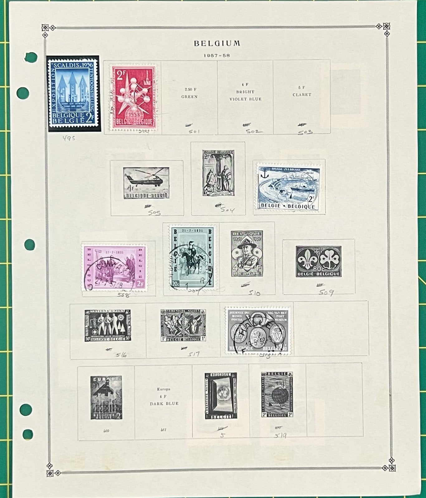 Belgium Mint & Used Stamp Collection on Album Pages ZAYIX 0825BB3730
