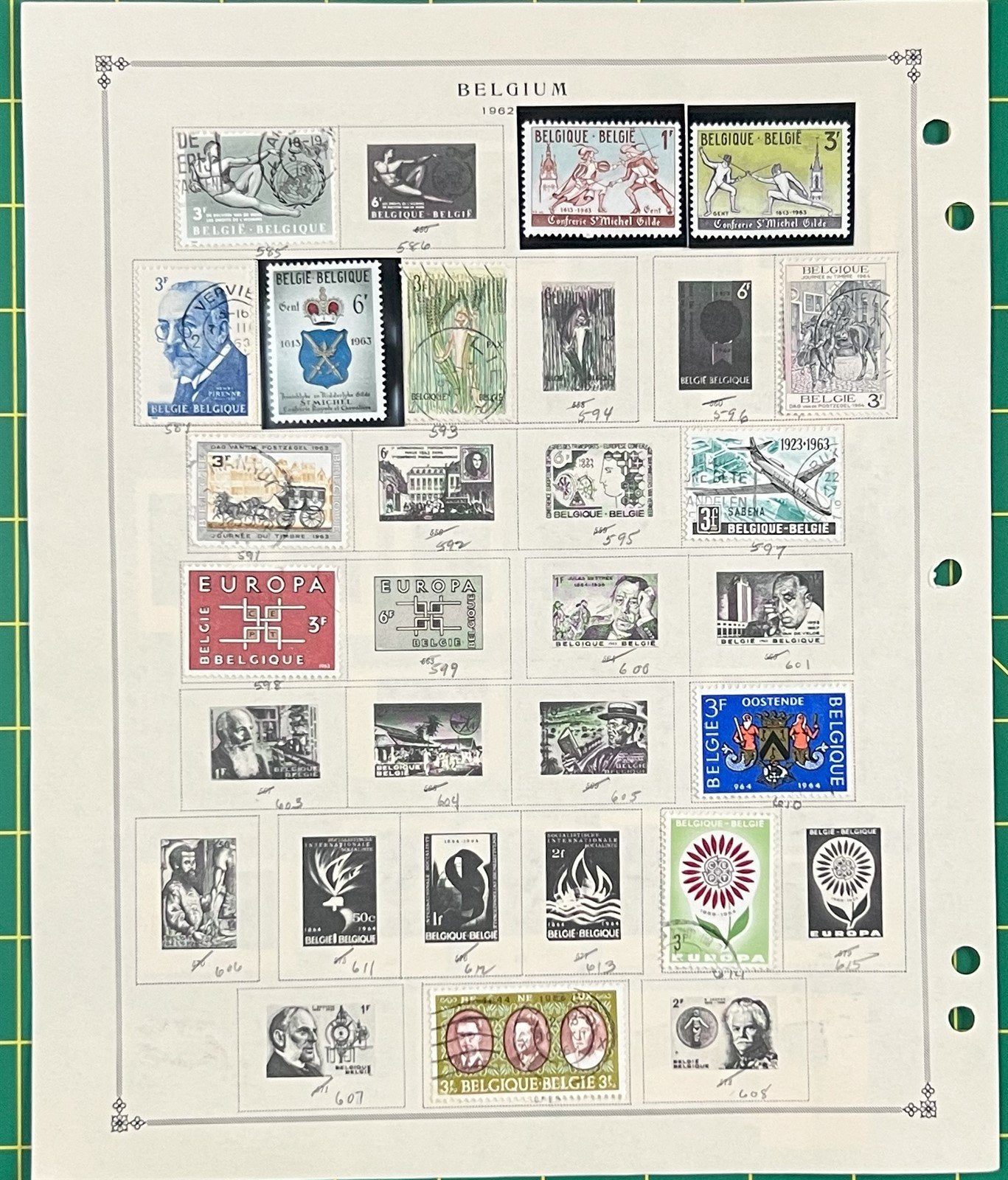 Belgium Mint & Used Stamp Collection on Album Pages ZAYIX 0825BB3730