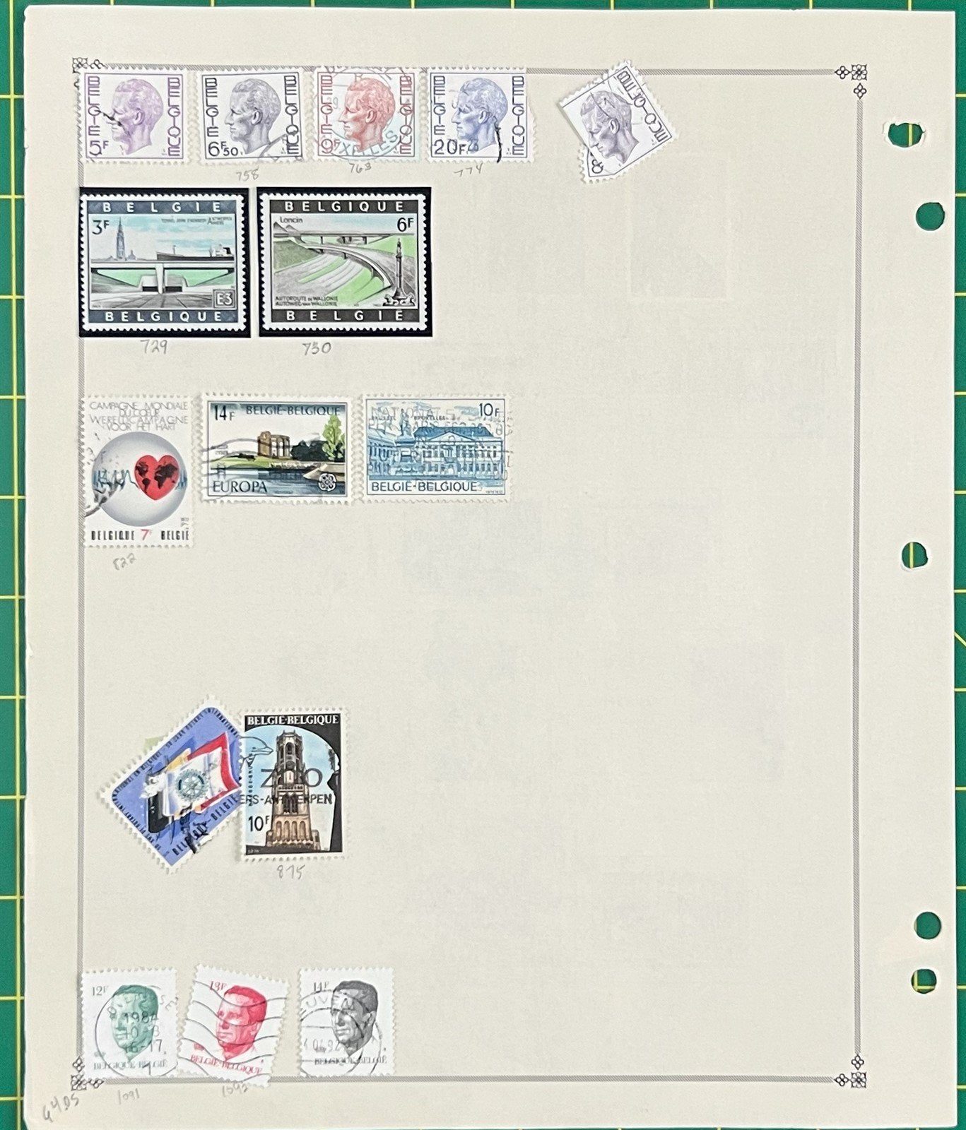 Belgium Mint & Used Stamp Collection on Album Pages ZAYIX 0825BB3730