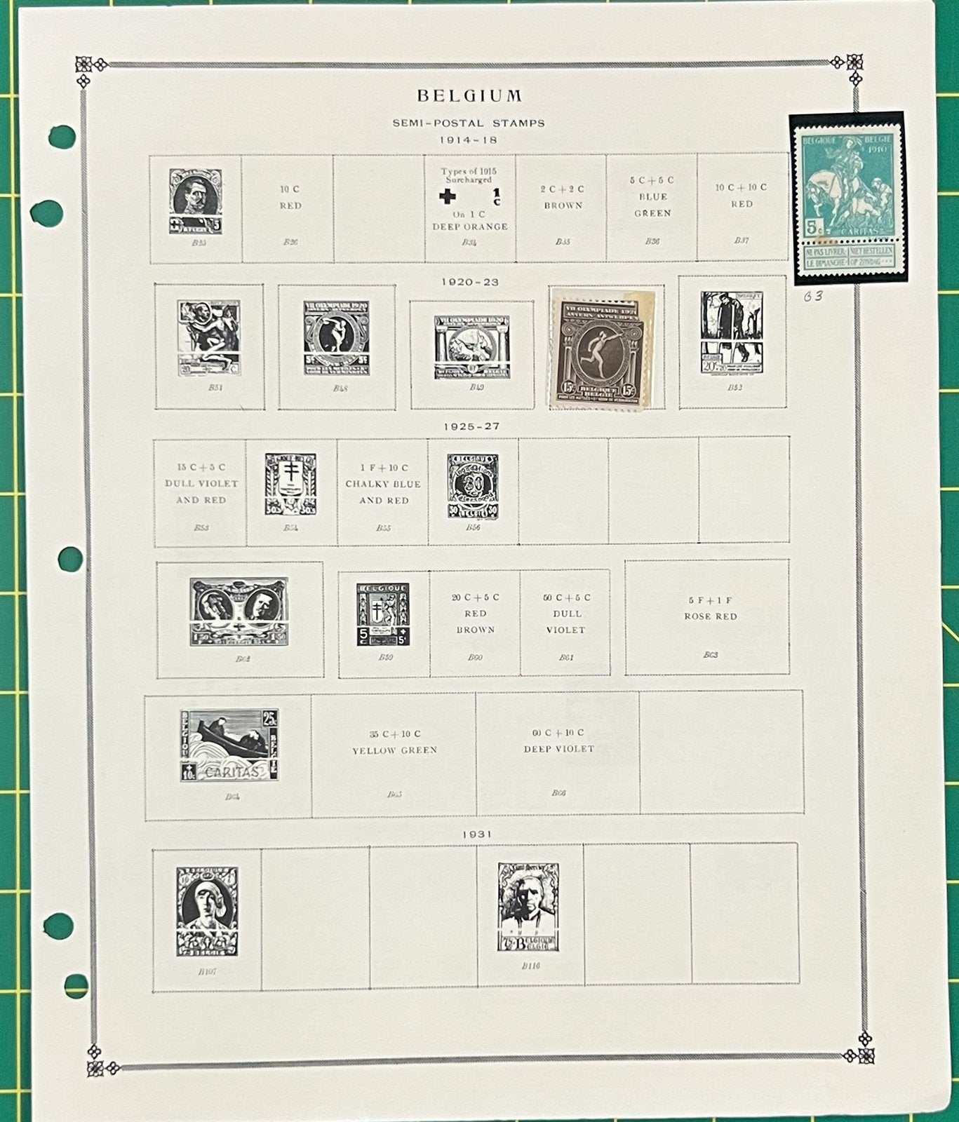 Belgium Mint & Used Stamp Collection on Album Pages ZAYIX 0825BB3730