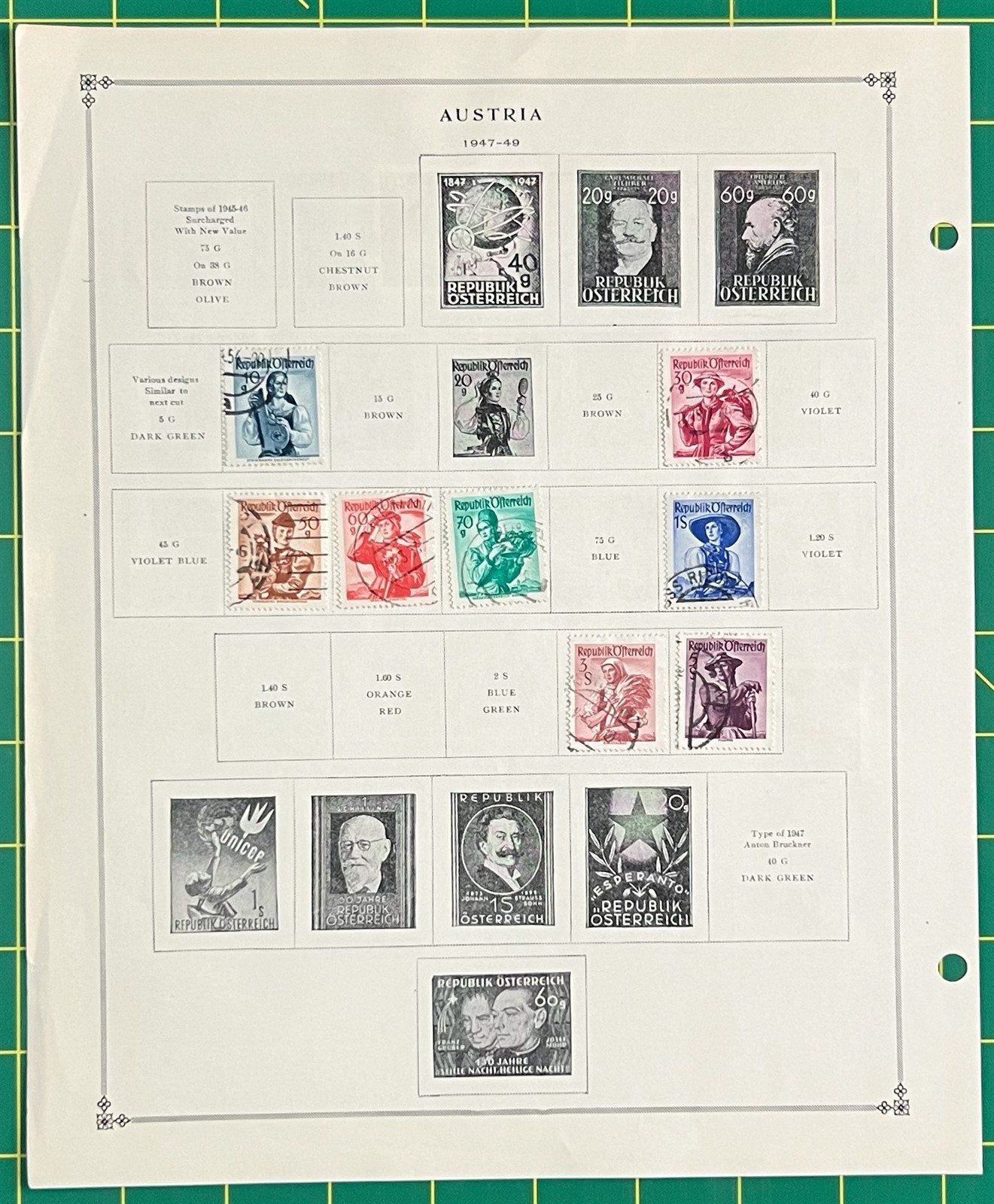 Austria Stamp Collection on Album Pages 130 stamps, $36 CV ZAYIX 0825BB3736