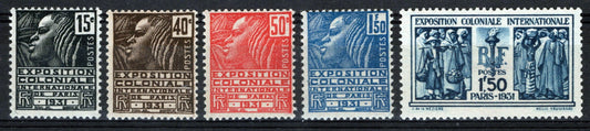 France 258-262 MH VF Colonial Exposition Issue ZAYIX 0825SB3820