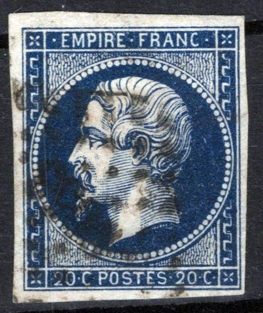 France 15c Used VF 20c blue on lilac Napoleon ZAYIX 0825SB3805