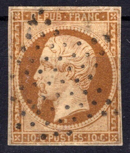 France 10a Used VF 10c dark bister Napoleon, signed RUA ZAYIX 0825SB3825