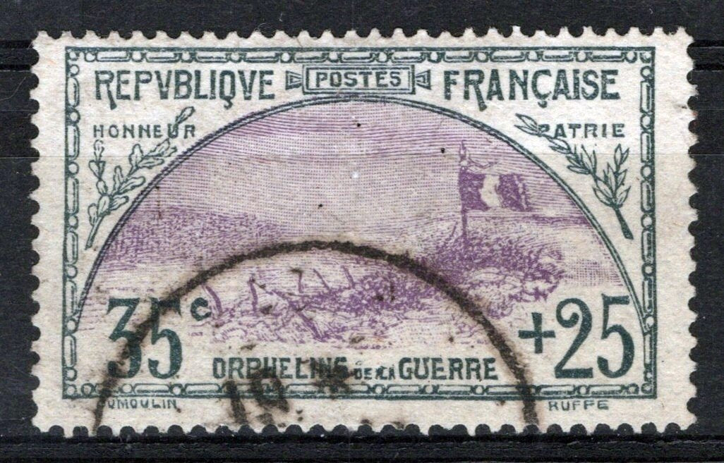 France B7 Used FVF 35c+25c slate violet Trench Bayonets ZAYIX 0825SB3831