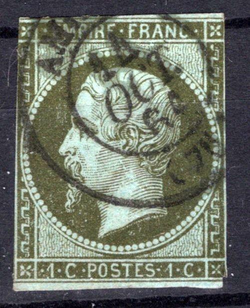 France 12 Used F 1c olive green, pale blue ZAYIX 0825SB3904