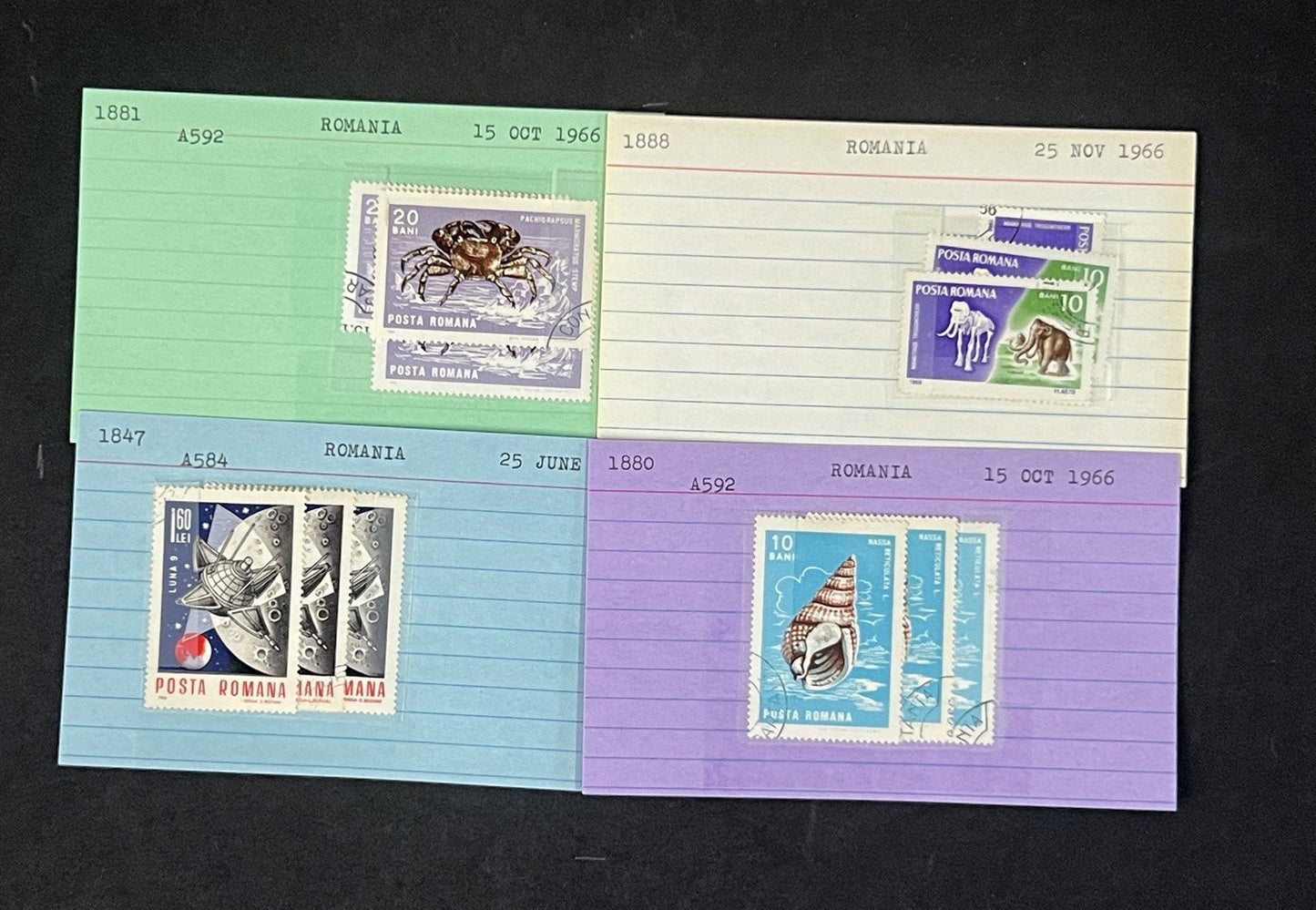 Romania Collection by Scott number on 700+ Dealer Cards ZAYIX 0825G3860