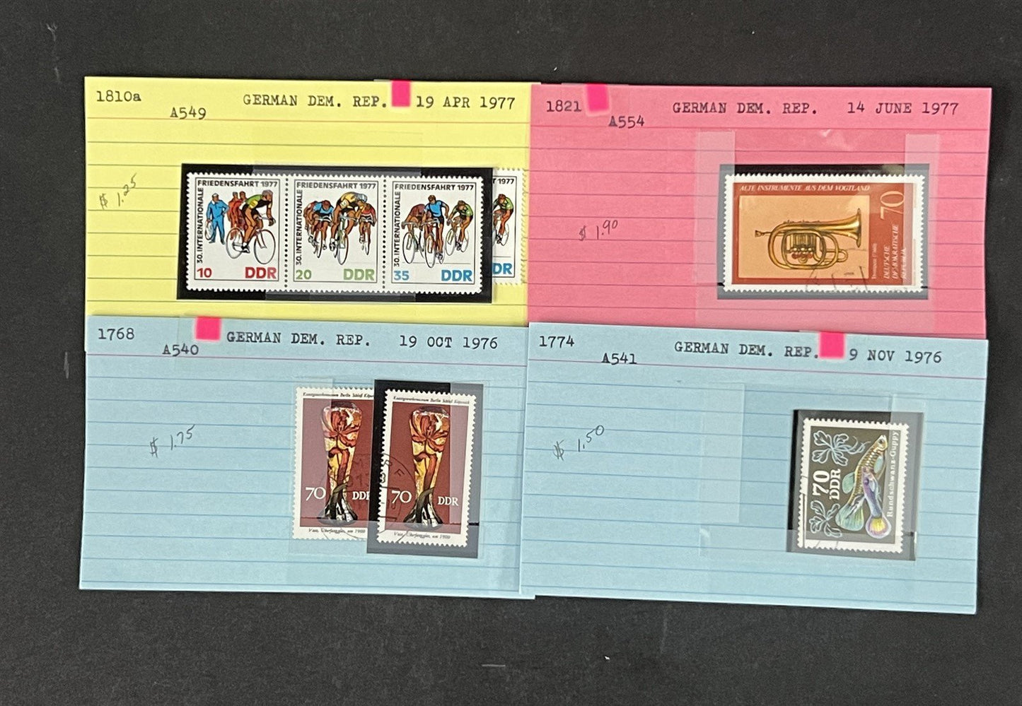 Germany DDR Collection by Scott number on 100s of Dealer Cards ZAYIX 0825G3861