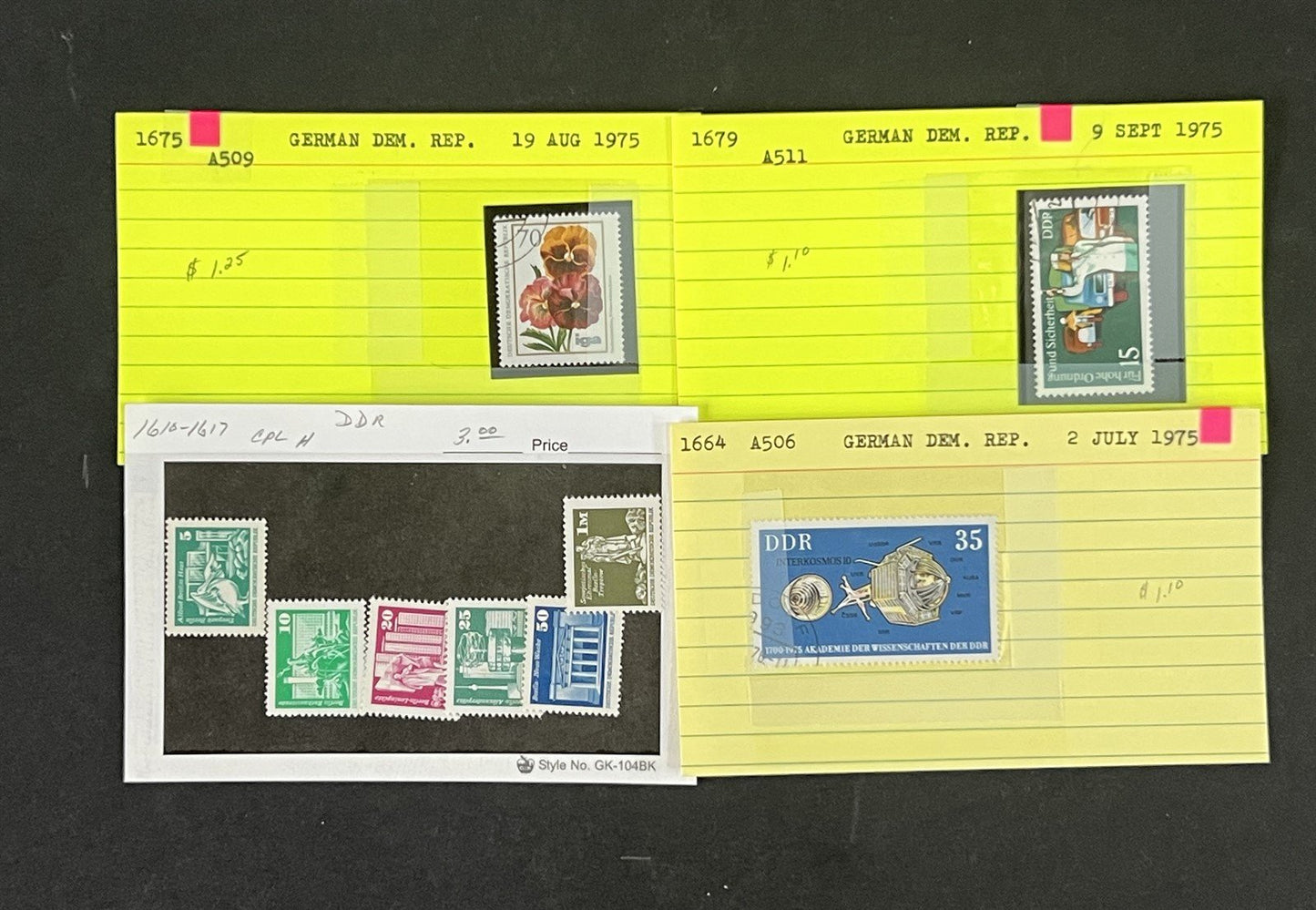 Germany DDR Collection by Scott number on 100s of Dealer Cards ZAYIX 0825G3861