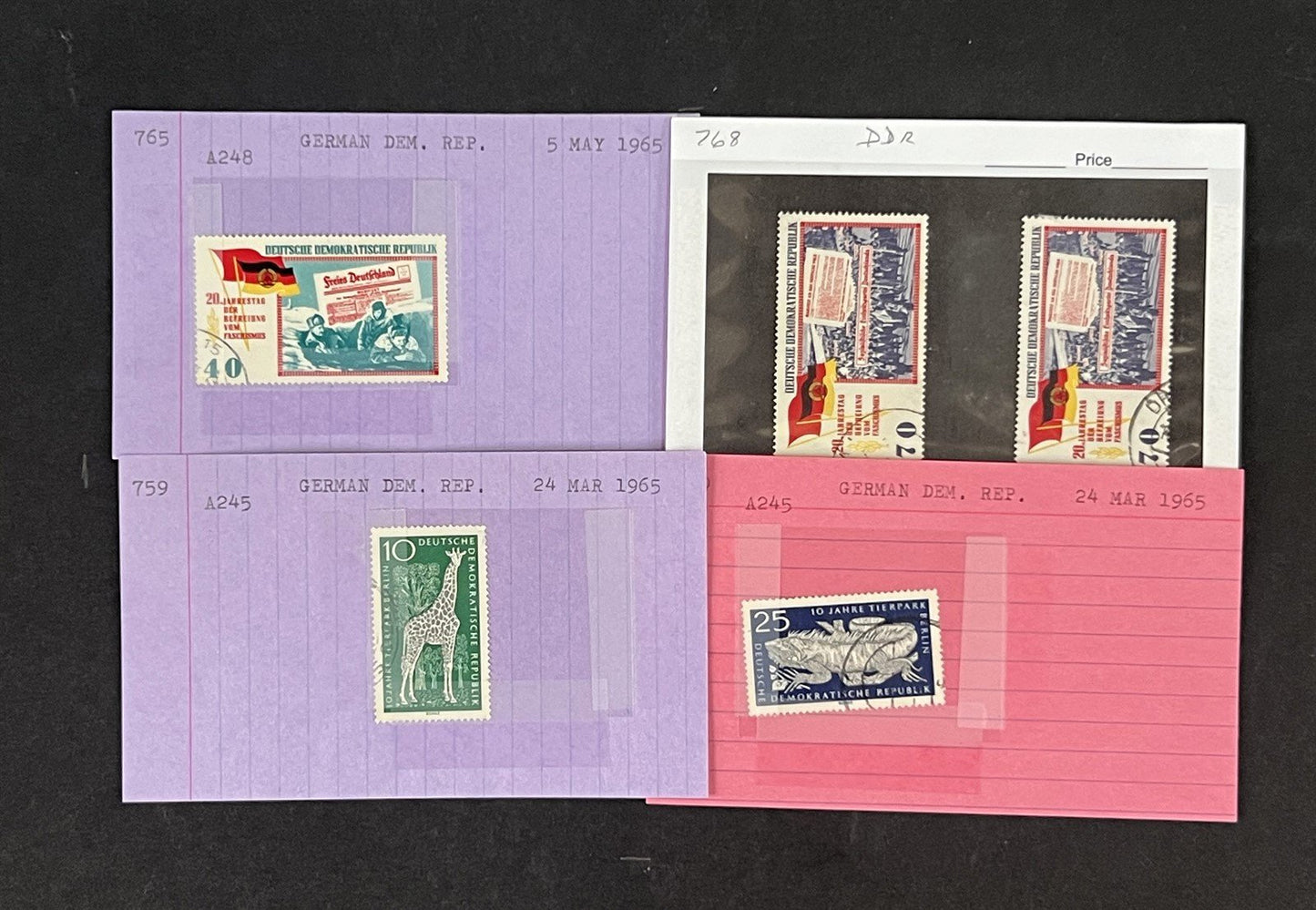 Germany DDR Collection by Scott number on 100s of Dealer Cards ZAYIX 0825G3861