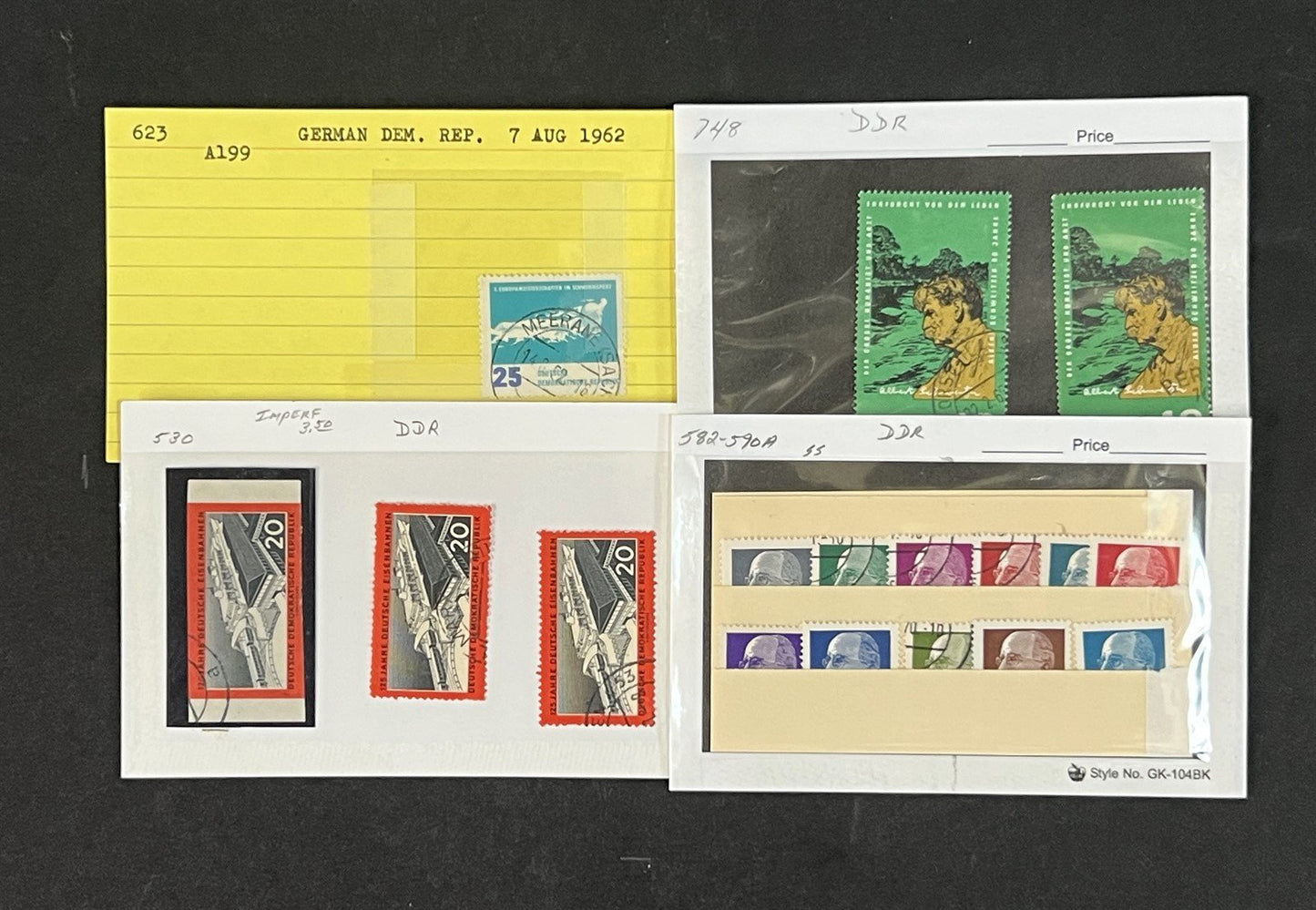 Germany DDR Collection by Scott number on 100s of Dealer Cards ZAYIX 0825G3861