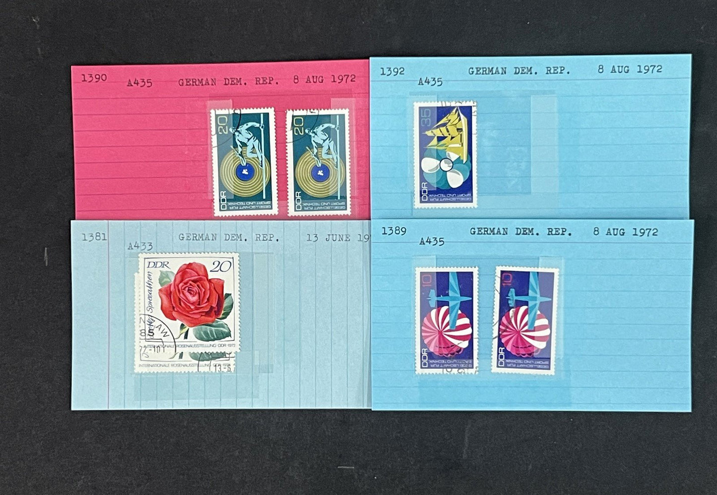 Germany DDR Collection by Scott number on 100s of Dealer Cards ZAYIX 0825G3861