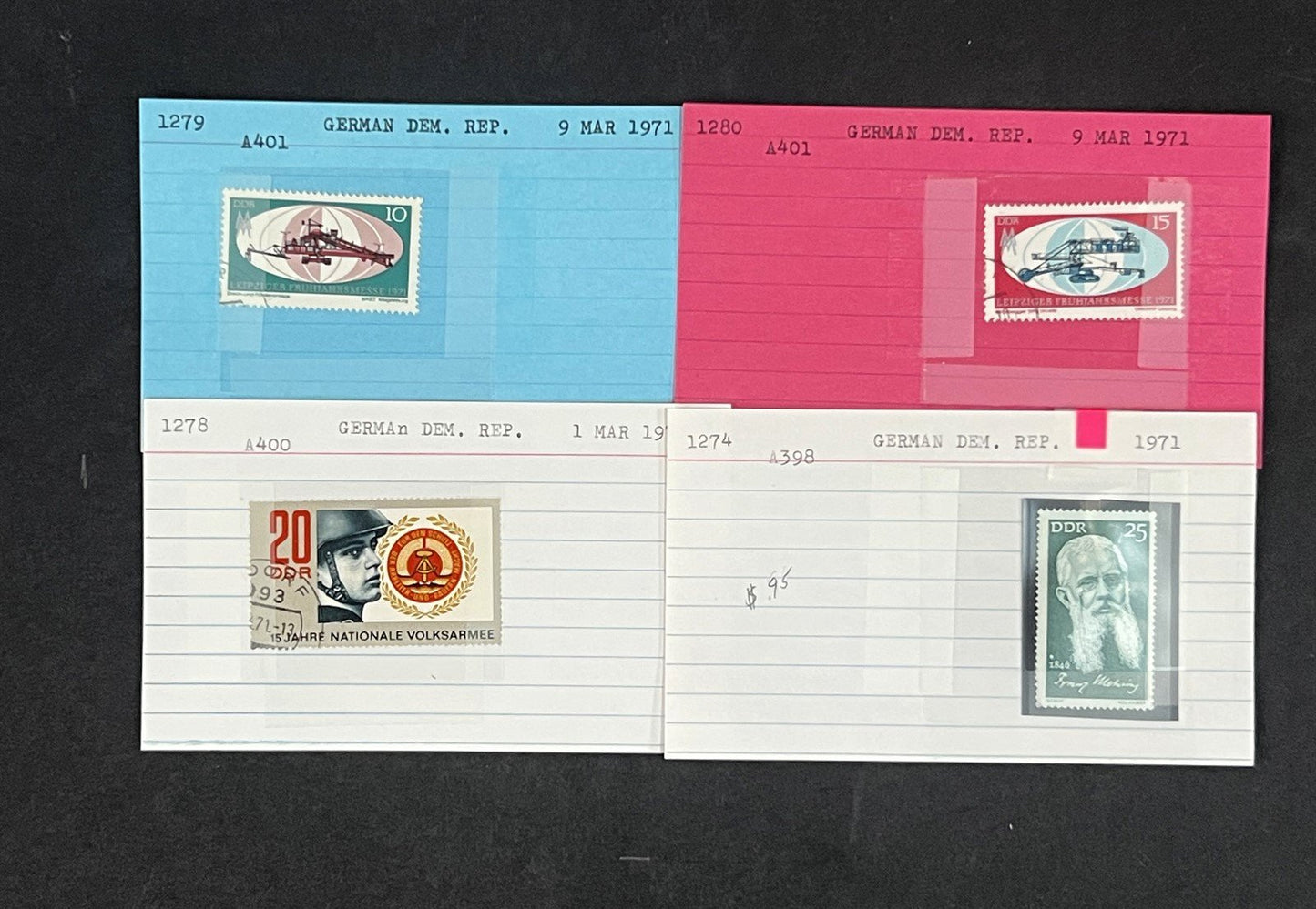 Germany DDR Collection by Scott number on 100s of Dealer Cards ZAYIX 0825G3861