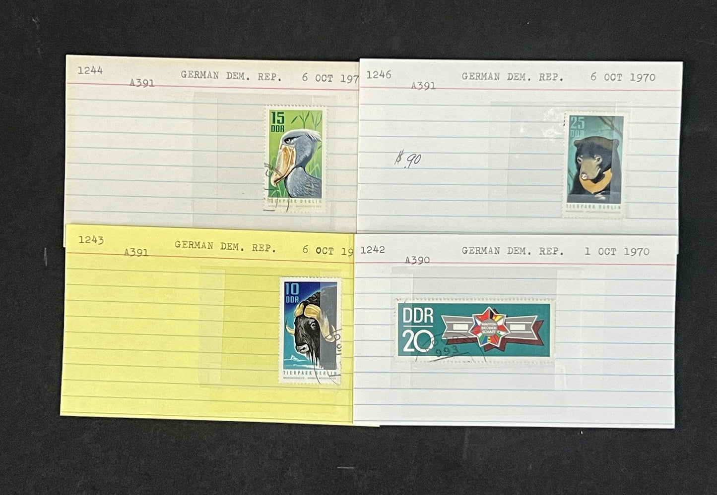 Germany DDR Collection by Scott number on 100s of Dealer Cards ZAYIX 0825G3861