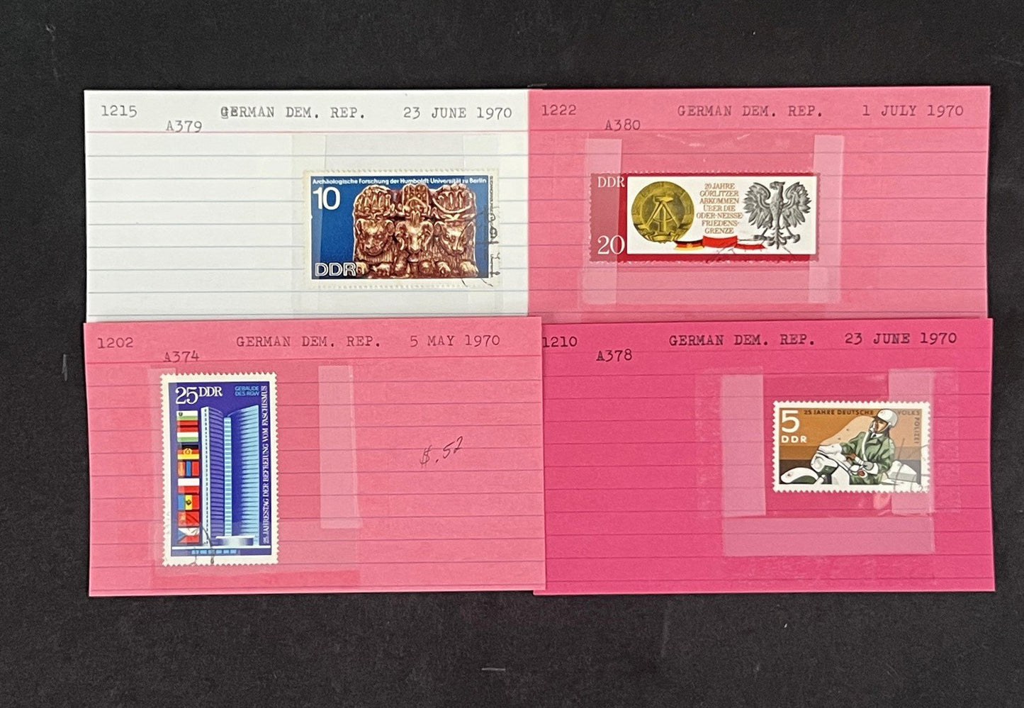 Germany DDR Collection by Scott number on 100s of Dealer Cards ZAYIX 0825G3861
